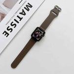 Oval Buckle Genuine Leather Strap For Apple Watch Series 8&7 41mm / SE 2&6&SE&5&4 40mm / 3&2&1 38mm(D)