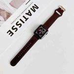 Oval Buckle Genuine Leather Strap For Apple Watch Series 8&7 41mm / SE 2&6&SE&5&4 40mm / 3&2&1 38mm(I)