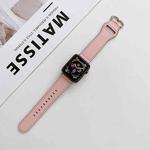 Oval Buckle Genuine Leather Strap For Apple Watch Ultra 49mm / Series 8&7 45mm / SE 2&6&SE&5&4 44mm / 3&2&1 42mm(J)