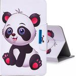For 10 inch  Tablet PC Universal Colored Drawing Horizontal Flip PU Leather Case with Holder & Card Slots(Panda)