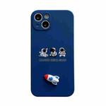For iPhone 12 Pro Max Aerospace Small Rocket TPU Phone Case(Blue)