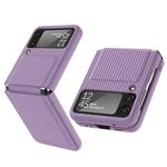 For Samsung Galaxy Z Flip3 5G GKK Ultra-thin Striped PC + TPU Phone Case(Purple)