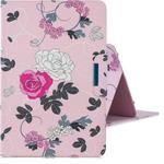 For 8 inch  Tablet PC Universal Colored Drawing Horizontal Flip PU Leather Case with Holder & Card Slot(Rose)