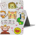 For 8 inch  Tablet PC Universal Colored Drawing Horizontal Flip PU Leather Case with Holder & Card Slot(Animal Expressions)