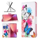 For Xiaomi 12 Colored Drawing Pattern Leather Phone Case(Butterfly)