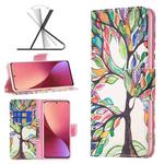 For Xiaomi 12 Colored Drawing Pattern Leather Phone Case(Life Tree)