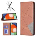 For Samsung Galaxy A13 4G Prismatic Invisible Magnetic Leather Phone Case(Brown)