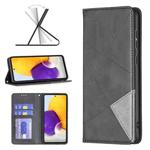 For Samsung Galaxy A73 5G Prismatic Invisible Magnetic Leather Phone Case(Black)