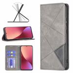 For Xiaomi 12 Prismatic Invisible Magnetic Leather Phone Case(Grey)