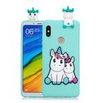 For Xiaomi Redmi Note 5 Pro 3D Cartoon Pattern Shockproof TPU Protective Case(Couple Unicorn)