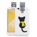 For Xiaomi Redmi 4X 3D Cartoon Pattern Shockproof TPU Protective Case(Little Black Cat)