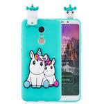 For Xiaomi Redmi 5 Plus 3D Cartoon Pattern Shockproof TPU Protective Case(Couple Unicorn)