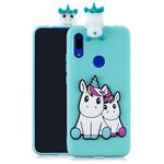 For Xiaomi Redmi Note 7 3D Cartoon Pattern Shockproof TPU Protective Case(Couple Unicorn)