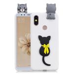 For Xiaomi Redmi S2 3D Cartoon Pattern Shockproof TPU Protective Case(Little Black Cat)