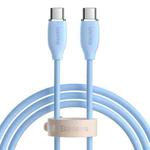 Baseus CAGD030003 Jelly Series 100W USB-C / Type-C to USB-C / Type-C Liquid Silicone Fast Charging Data Cable, Cable Length:1.2m(Blue)