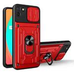 For OPPO Realme C11 Sliding Camshield Card Phone Case(Red)
