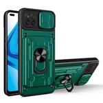 For OPPO F17 Pro / A93 Sliding Camshield Card Phone Case(Dark Green)