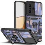 For Xiaomi Mi 11T / 11T Pro Sliding Camera Cover Design Camouflage Series Phone Case(Blue + Black)