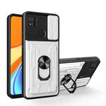 For Xiaomi Redmi 9C Sliding Camshield Card Phone Case(White)