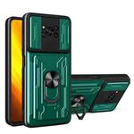 For Xiaomi Poco X3 Sliding Camshield Card Phone Case(Green)