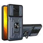 For Xiaomi Poco X3 Sliding Camshield Card Phone Case(Grey)