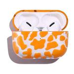 Transparent Cow Series Earphone PC Protective Case For AirPods Pro(Orange)