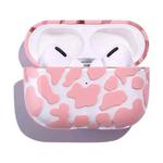 Transparent Cow Series Earphone PC Protective Case For AirPods Pro(Pink)
