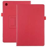 For Samsung Galaxy Tab A8 10.5 2021 Litchi Texture Solid Color Leather Tablet Case(Red)