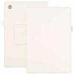 For Samsung Galaxy Tab A8 10.5 2021 Litchi Texture Solid Color Leather Tablet Case(White)