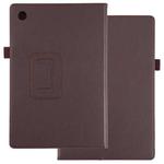 For Samsung Galaxy Tab A8 10.5 2021 Litchi Texture Solid Color Leather Tablet Case(Brown)