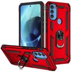 For Motorola Moto G71 5G Shockproof TPU + PC Phone Case with Holder(Red)