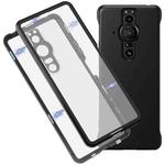 For Sony Xperia Pro-I HD Magnetic Metal Tempered Glass Phone Case(Black)