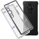 For Sony Xperia Pro-I HD Magnetic Metal Tempered Glass Phone Case(Silver)