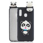 For Galaxy A20e 3D Cartoon Pattern Shockproof TPU Protective Case(Blue Bow Panda)