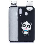 For Galaxy A30 3D Cartoon Pattern Shockproof TPU Protective Case(Blue Bow Panda)