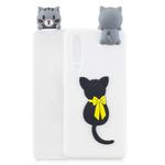 For Galaxy A70 3D Cartoon Pattern Shockproof TPU Protective Case(Little Black Cat)