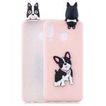 For Galaxy M20 3D Cartoon Pattern Shockproof TPU Protective Case(Cute Dog)