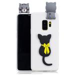 For Galaxy S9 3D Cartoon Pattern Shockproof TPU Protective Case(Little Black Cat)