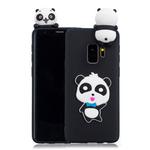 For Galaxy S9 3D Cartoon Pattern Shockproof TPU Protective Case(Blue Bow Panda)