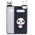 For Galaxy S10+ 3D Cartoon Pattern Shockproof TPU Protective Case(Red Bow Panda)