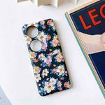 For Huawei P50 Pocket Small Floral PC Folding Phone Case(Black Orchid)