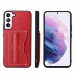 For Samsung Galaxy S22+ 5G Fierre Shann Full Coverage Leather Phone Case(Red)