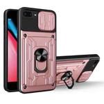 Sliding Camshield Card Phone Case For iPhone 7 Plus / 8 Plus(Rose Gold)