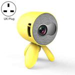 YG220 Same Screen Version Children Projector Mini LED Portable Home Speaker Projector, Plug Type:UK Plug(Yellow)