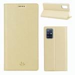 For Galaxy A51 ViLi Magnet Horizontal Flip Shockproof TPU + PU Leather Protective Case  Card Slot & Holder(Champaign Gold)