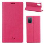 For Galaxy A71 ViLi Magnet Horizontal Flip Shockproof TPU + PU Leather Protective Case  Card Slot & Holder(Pink)