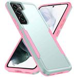 For Samsung Galaxy S22+ 5G Pioneer Armor Heavy Duty PC + TPU Phone Case(Green Pink)