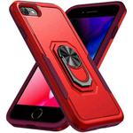 For iPhone SE 2022 / SE 2020 / 8 / 7 Pioneer Armor Heavy Duty PC + TPU Holder Phone Case(Red)