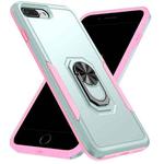 Pioneer Armor Heavy Duty PC + TPU Holder Phone Case For iPhone 8 Plus / 7 Plus(Green Pink)