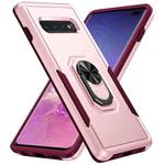 For Samsung Galaxy S10+ Pioneer Armor Heavy Duty PC + TPU Holder Phone Case(Pink)